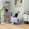 PawHut Katzentoilette mit Deckel, Katzenklo mit Sieb, Produktbild-Vorschau 2