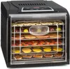 A black food dehydrator with multiple trays filled with various dried fruits, presented on a white background. Náhľad obrázku produktu