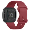 Strap-it Fitbit Versa 4 Silikon Armband Classic (Weinrot) - Produktbild-Vorschau 2