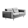 BEAUTYSOFA | Couchgarnitur VENEZIA Samtstoff Hellgrau – Produktbild-Vorschau 8