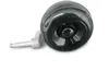 A black caster wheel with a silver stem is shown against a white background. Anteprima dell’immagine prodotto