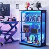 BROTTAR Glasvitrine mit Rundbogen,Schwarz, LED mit Produktbild-Vorschau 7