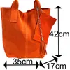 Große Beutel Wild Leder Tasche Shopper Henkel Schulter Produktbild-Vorschau 5