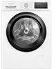 A front view of a white Siemens washing machine with a black door and control panel. Produktbild-Vorschau