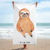 Mr. & Mrs. Panda Strandtuch Faultier Zufrieden - Weiß - Produktbild-Vorschau 2