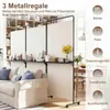 COSTWAY Roomdivider met wielen, inklapbare scheidingswand, Productafbeelding-voorbeeld 6