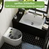 WC Sitz mit Absenkautomatik D Form Motiv Schwarze Steine Produktbild-Vorschau 3