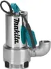 A silver submersible pump with a black and teal handle and cord, set against a white background. Anteprima dell’immagine prodotto