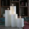 LED Kerze THEA - Echtwachs - 3D Flamme - H: 25cm - D: 7,8cm Produktbild-Vorschau 3