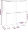 vidaXL Příborník Sonoma Dub 60x30x70 cm výrobek ze dřeva Náhled obrázku produktu 8