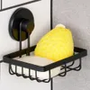 Étagère de douche en métal noir avec ventouse Voir les images du produit 6
