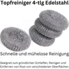 Topfkratzer Topfreiniger Stahlschwamm Reiniger Edelstahl Produktbild-Vorschau 2