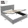 A diagram of a bed frame with dimensions and specifications. Náhľad obrázku produktu