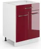 Küchenunterschrank Vicco Fame-Line Bordeaux Hochglanz 60 cm Produktbild-Vorschau 1