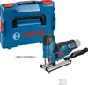 A Bosch jigsaw and its storage case are displayed against a white background. Voir les images du produit