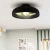 Plafoniera Contemporanea Mogano 1 Luce Acciaio Nero Anteprima dell’immagine prodotto 3