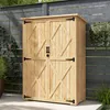 Outsunny Gartenschrank Holz, Geräteschuppen mit Produktbild-Vorschau 9