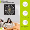 ARTland Leinwandbild Mandala - Eisblume Größe: 50x50 cm Produktbild-Vorschau 3