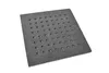 A square cast iron grate with evenly spaced holes, presented on a white background. Voir les images du produit