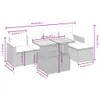 vidaXL 6-tlg. Garten-Sofagarnitur mit Kissen Schwarz Poly Produktbild-Vorschau 3