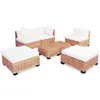 Set di divani 18 pezzi in rattan naturale Anteprima dell’immagine prodotto 2