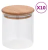 vidaXL Vorratsgläser mit Bambusdeckel 10 Stk. 600 ml Produktbild-Vorschau 7