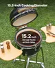 VEVOR Kamado gril, keramický gril, udírňa Ø 450 mm, s Náhľad obrázku produktu 4