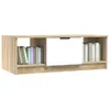 vidaXL Table basse en bois blanc et chêne Sonoma 102x50x36 Voir les images du produit 6