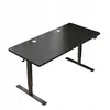 A black adjustable height desk is shown against a white background. Podgląd zdjęcia produktu