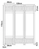 Raumteiler 'Dorotea' Paravent 3-teilig 120x170 cm Produktbild-Vorschau 7