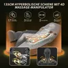 A diagram and close-up views illustrating the features of a massage chair. Produktbild-Vorschau