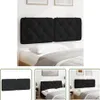 The Living Store Kopfteil-Kissen Schwarz 120 cm Samt Produktbild-Vorschau 1