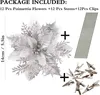 12 Stück glitzernde Weihnachtssterne, 14 cm, künstliche Produktbild-Vorschau 3