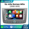 Carplay 2+64G Autoradio Android13  Für Alfa Romeo Mito Anteprima dell’immagine prodotto 2