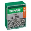 Packung mit 100 Spax Flachkopf-Stahlschrauben, 3 mm Produktbild-Vorschau 2