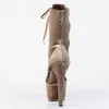 FLAMINGO-1045VEL Damen Booties von Pleaser, Khaki  , EU 36, Produktbild-Vorschau 5