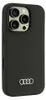 A black Audi branded phone case shown from a diagonal angle. Produktbild-Vorschau