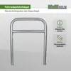 Fahrradanlehnbügel 78 x 115 cm Stahl feuerverzinkt Ø 60 mm Produktbild-Vorschau 1