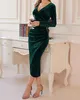 Solidchoice – Damen Cocktailkleid aus Samt mit V-Ausschnitt Produktbild-Vorschau 5