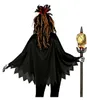 Poncho Voodoo Magierin mit Skelett Print für Halloween Produktbild-Vorschau 3