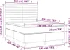 Boxspringbett mit Matratze Creme 140x200 cm Stoff Produktbild-Vorschau 5