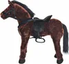 A plush toy horse with a saddle and bridle, shown from the side against a white background. Náhľad obrázku produktu