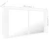 vidaXL LED mobile specchio bagno bianco 100x12x45 cm Anteprima dell’immagine prodotto 8