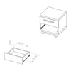 Nachttisch INES IN-08 mit 2 Schubladen Nachtschrank 45 cm Produktbild-Vorschau 6