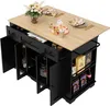 Sweiko Ilot de cuisine, cloisons amovibles, armoire de Voir les images du produit 5