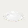 HOMLA BARREL gestreifter Glasteller mit Goldrand 15 cm Produktbild-Vorschau 3