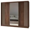 240 cm Kleiderschrank Neli mit Lamellen und Spiegel Produktbild-Vorschau 1
