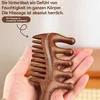 Sandelholz Kopfhaut Massagekamm mit Griff Doppelseitig Produktbild-Vorschau 4