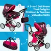 Kinderplay Puppenwagen 3-in-1 – Gondel, Sportwagen und Produktbild-Vorschau 2