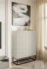Selsey Veldio - Buffet 2 portes, gris beige avec structure Voir les images du produit 2